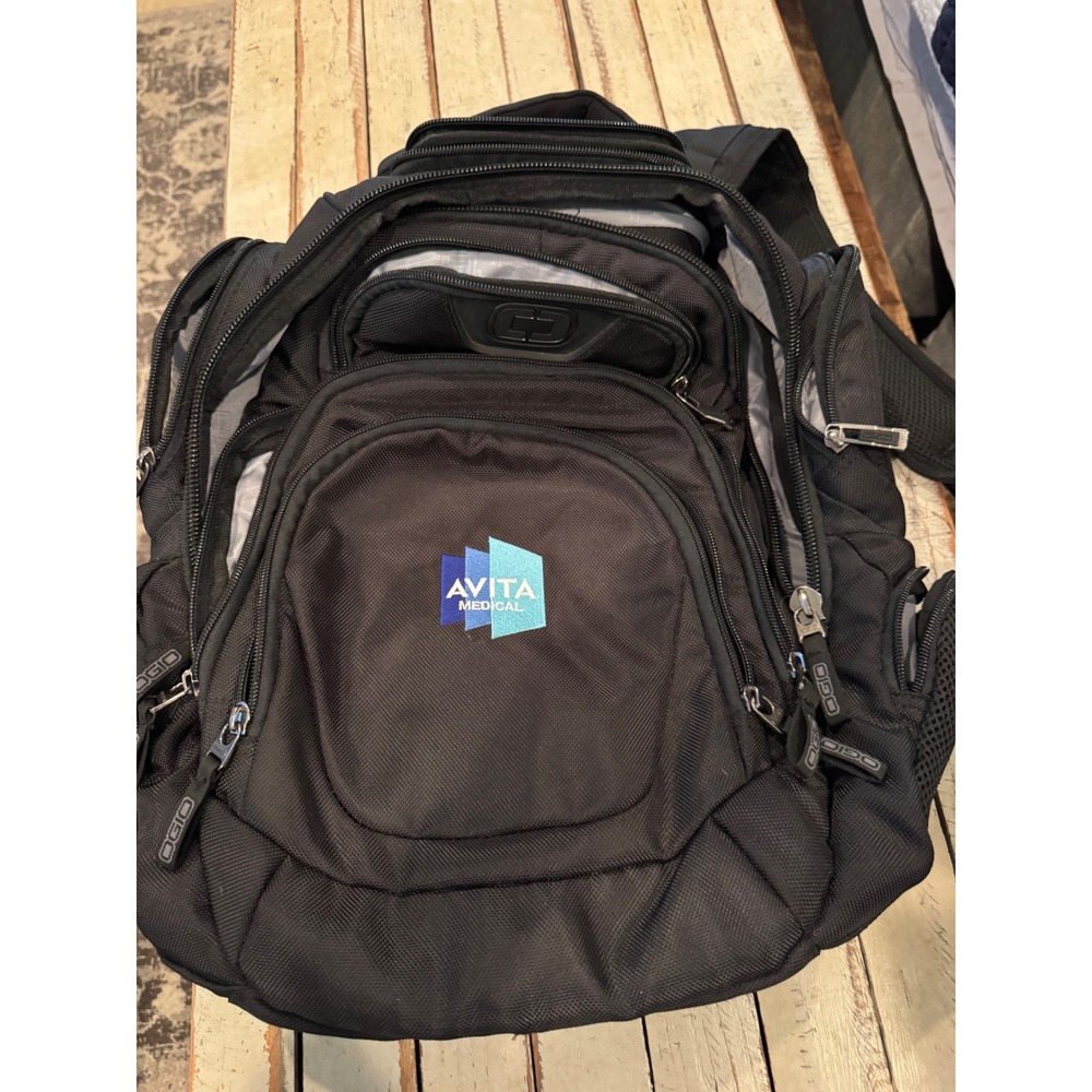 OGIO Stratagem Laptop Backpack Black Tech Vault Avita Medical Logo Travel Bag